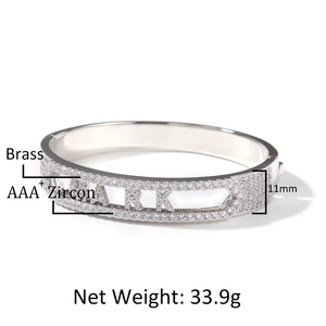 Personalize sliding ice letters bracelet